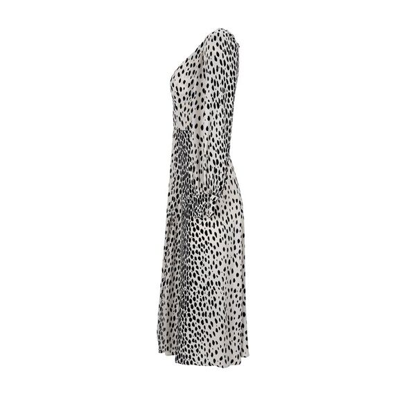 Reformation Alessi Crepe Midi Dress in Animal Print Viscose - Picture 2 of 5